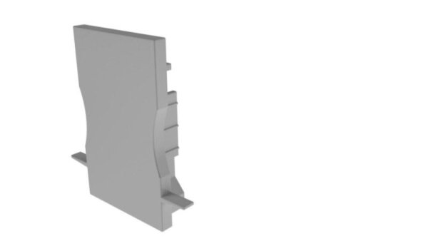 Profil Endkappe, Endkappe H-ET-04-12 Set 2 Stk, Grau, Kunststoff, Länge: 27 mm, Breite: 28.6 mm