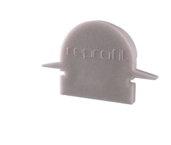 Profil Endkappe, Endkappe R-ET-01-10 Set 2 Stk, Grau, Kunststoff, Länge: 25 mm, Breite: 6 mm, Höhe: