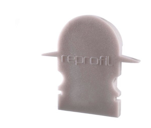 Profil Endkappe, Endkappe R-ET-02-10 Set 2 Stk, Grau, Kunststoff, Länge: 25 mm, Breite: 6 mm, Höhe: