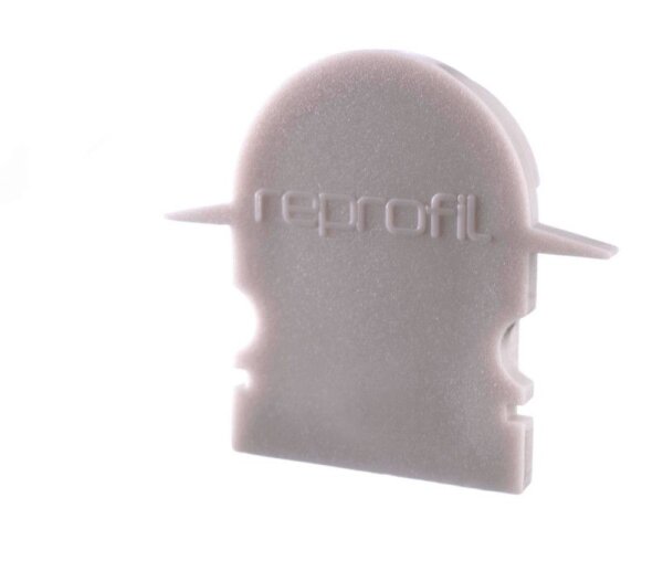 Profil Endkappe, Endkappe R-ET-02-12 Set 2 Stk, Grau, Kunststoff, Länge: 27 mm, Breite: 6 mm, Höhe: