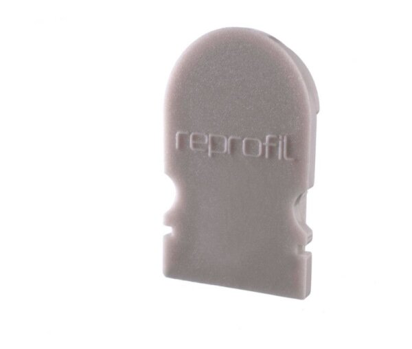 Profil Endkappe, Endkappe R-AU-02-08 Set 2 Stk, Grau, Kunststoff, Länge: 14 mm, Breite: 6 mm, Höhe: