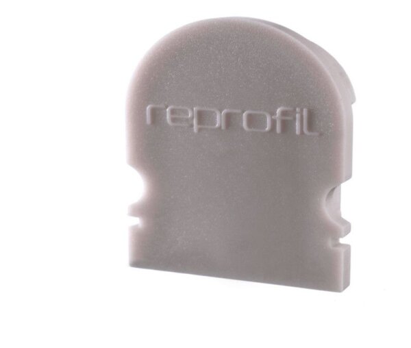 Profil Endkappe, Endkappe R-AU-02-15 Set 2 Stk, Grau, Kunststoff, Länge: 21 mm, Breite: 6 mm, Höhe: