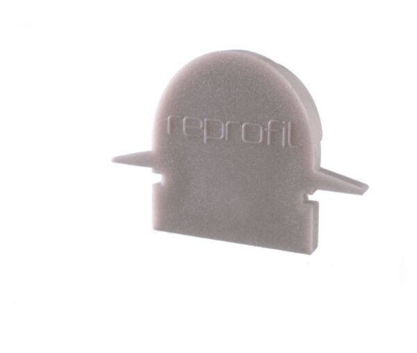Profil Endkappe, Endkappe R-ET-01-08 Set 2 Stk, Grau, Kunststoff, Länge: 23 mm, Breite: 6 mm, Höhe: