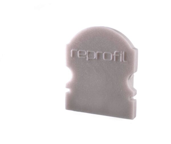 Profil Endkappe, Endkappe L-AU-02-10 Set 2 Stk, Grau, Kunststoff, Länge: 16 mm, Breite: 6 mm, Höhe: