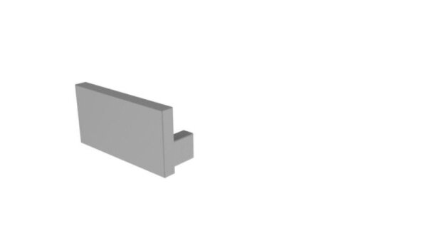 Profil Endkappe, Endkappe I-AU-04-12 Set 2 Stk, Grau, Kunststoff, Länge: 20 mm, Höhe: 10 mm