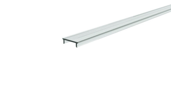 Profil Abdeckung, Abdeckung P-01-12, 1m, klar, PMMA, Transparent 95% Transmission, Länge: 1000 mm, B