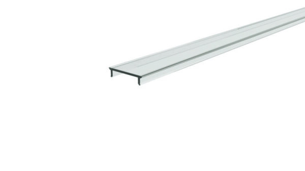 Profil Abdeckung, Abdeckung P-01-15, 1m, klar, PMMA, Transparent 95% Transmission, Länge: 1000 mm, B