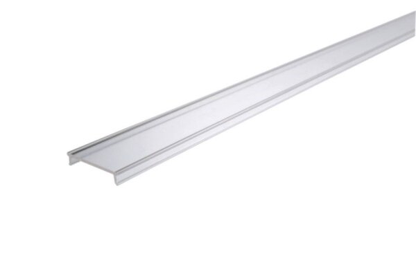 Profil Abdeckung, Abdeckung P-01-20, 2m, klar, PMMA, Transparent 95% Transmission, Länge: 2000 mm, B