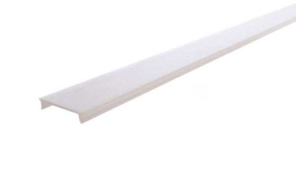 Profil Abdeckung, Abdeckung P-01-20, 2m, milchig, PMMA, Satiniert 40% Transmission, Länge: 2000 mm,