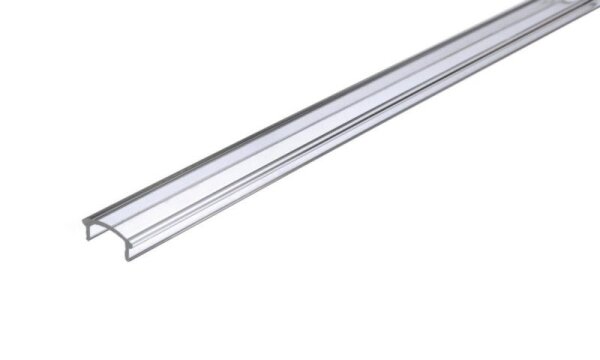 Profil Abdeckung, Abdeckung F-01-10, 2m, klar, PMMA, Transparent 95% Transmission, Länge: 2000 mm, B