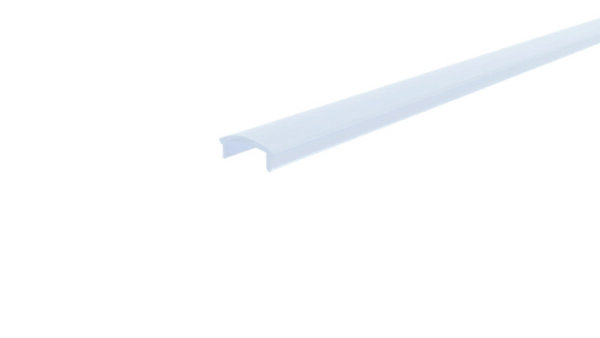 Profil Abdeckung, Abdeckung F-01-12, 1m, milchig, PMMA, Satiniert 40% Transmission, Länge: 1000 mm,