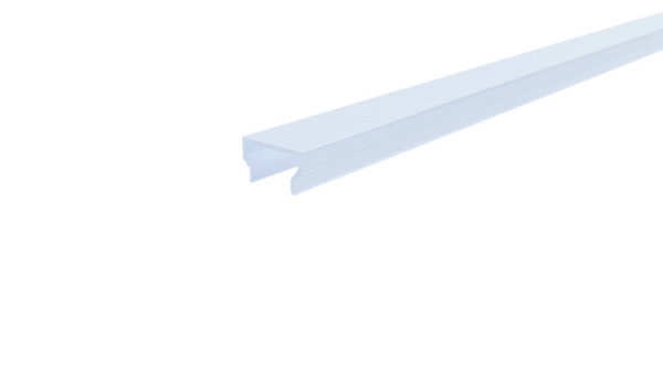 Profil Abdeckung, Abdeckung H-01-10, 3m, milchig, PMMA, Satiniert 40% Transmission, Länge: 3000 mm,