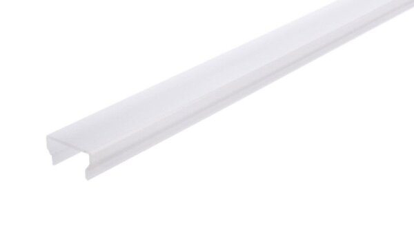 Profil Abdeckung, Abdeckung H-01-12, 2m, milchig, PMMA, Satiniert 40% Transmission, Länge: 2000 mm,