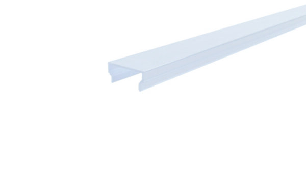 Profil Abdeckung, Abdeckung H-01-15, 1m, milchig, PMMA, Satiniert 40% Transmission, Länge: 1000 mm,
