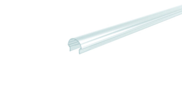 Profil Abdeckung, Abdeckung R-01-08, 1m, matt, PMMA, Teiltransparent 75% Transmission, Länge: 1000 m