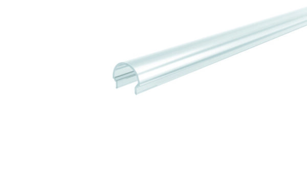 Profil Abdeckung, Abdeckung R-01-10, 3m, matt, PMMA, Teiltransparent 75% Transmission, Länge: 3000 m