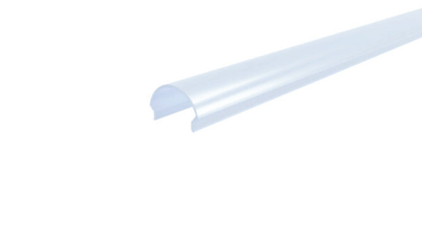 Profil Abdeckung, Abdeckung R-01-15, 1m, milchig, PMMA, Satiniert 40% Transmission, Länge: 1000 mm,