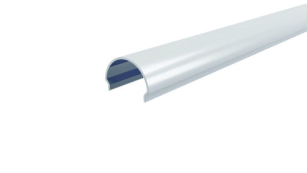 Profil Abdeckung, Abdeckung R-01-20, 2m, milchig, PMMA, Satiniert 40% Transmission, Länge: 2000 mm,