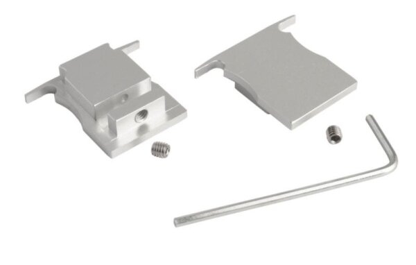 Profil Endkappe, Endkappe P-ET-04-12 Set 2 Stk, Silber, Aluminium, Länge: 27 mm, Breite: 18 mm, Höhe