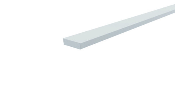 Profil Abdeckung, Abdeckung I-02-12, 1m, milchig, PMMA, Satiniert 40% Transmission, Länge: 1000 mm,