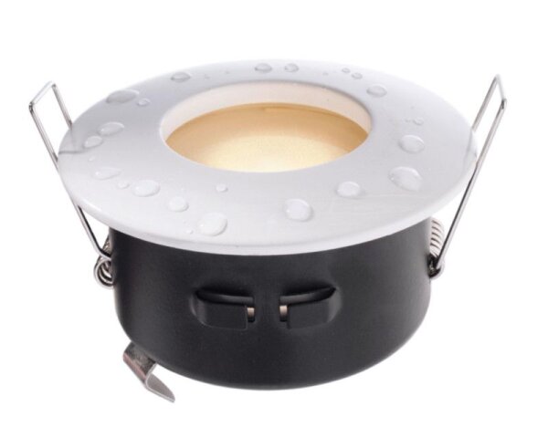 Einbaustrahler, Damp Round, 1x max 35 W MR16, Weiß, Spannungskonstant, 12 V/AC/DC, IP 65