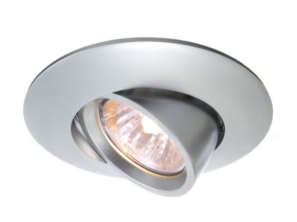 Einbaustrahler, Swing Round, Tilt, 1x max 50 W MR16, Hellgrau, Spannungskonstant, 12 V/AC/DC, IP 20