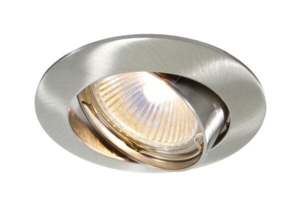 Einbaustrahler, Style Round, Tilt, 1x max 35 W MR16, Silber, Spannungskonstant, 12 V/AC/DC, IP 20