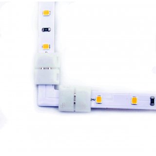 EIONLED Mini Längsverbinder 2-Pol für Einfarbige Flexible 10mm LED Streifen 31x31x4,2mm mindest Breite im Aluprofil 14,5x5mm