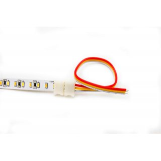 EIONLED Mini Einspeiseverbinder mit 150mm kabel 3-Pol für Dualcolor zweifarbige Flexible 8mm LED Streifen 13x5mm min Breite Aluprofil 13,5x6mm