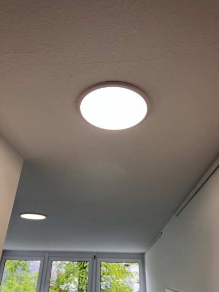 LED Einbauleuchte Flex 23W,  Prismatisch UGR, 120°, Lochausschnitt 50-210mm, warrmweiß 3000k, nicht dimmbar - Aussen H10xD230mm