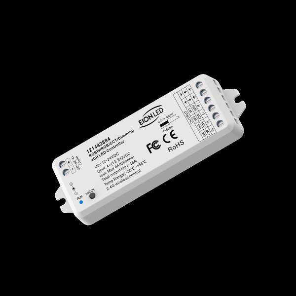 SYON-PRO EIONLED Funkempfänger RF+Zigbee 3.0 - 12-24V DC 3A*5CH - RGB | CCT| RGBW | RGB+CCT | Dimmer Professional Max. Ges.15A  360W L114xB38xH21mm