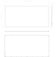Einlegepanel, Standard Flex 625x1250, 51,5 W, 3000/4000/6000 K, Weiß, Stromkonstant, 33-38 V/DC, Bem