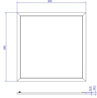 Einlegepanel, Standard 600x600 mm, RGB/2700-6500 K, 88 W, Weiß, Spannungskonstant, 24 V/DC, IP 40