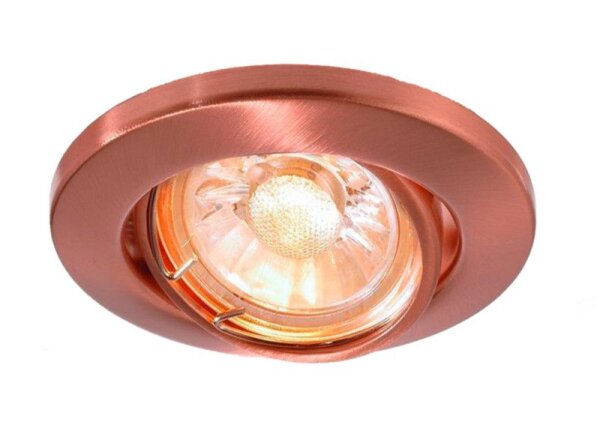 Einbaustrahler, Basic Round, Tilt, 1x max. 35 W GU10, Kupfer, 220-240 V/AC, 50 / 60 Hz, IP 20