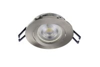 Einbaustrahler, Samsola, Round, gebürstet, Silber