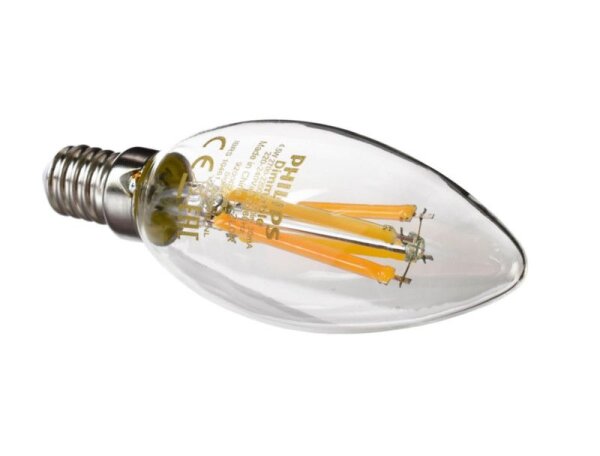 Philips, Leuchtmittel, Classic LEDCandle, E14, 230 V/AC, 2200-2700 K, 270 Grad, 3.4 W, IP 20