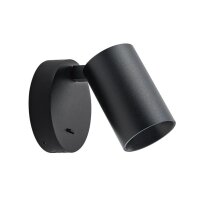 Leseleuchte, Can Tilt Round USB, 1x 7,5 W GU10, Schwarz,...