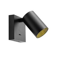 Leseleuchte, Can Tilt Square, 1x 7,5 W GU10, Schwarz,...