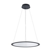 Pendelleuchte, LED Panel, transparent rund, 50 W, DIM, 3000/3500/4000 K, Schwarz, 200-240 V/AC, 50 /