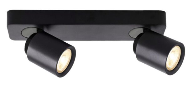 Deckenaufbauleuchte, Librae Linear II, 2x max. 50 W GU10, Schwarz, 220-240 V/AC, 50 / 60 Hz, IP 20