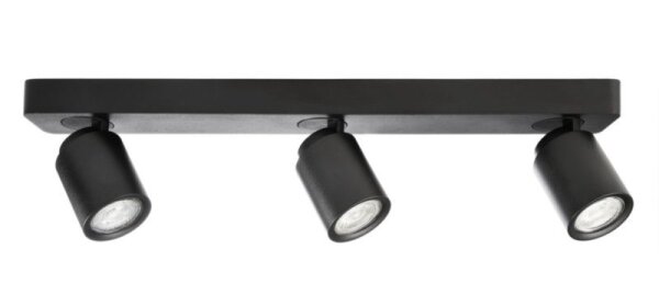 Deckenaufbauleuchte, Librae Linear III, 3x max. 50 W GU10, Schwarz, 220-240 V/AC, 50 / 60 Hz, IP 20