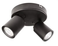 Deckenaufbauleuchte, Librae Round II, 2x max. 50 W GU10,...