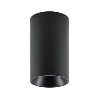 Deckenaufbauleuchte, Can IP20, 1x 7,5 W GU10, Schwarz,...