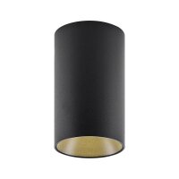 Deckenaufbauleuchte, Can IP20, 1x 7,5 W GU10, Schwarz,...