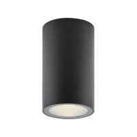 Deckenaufbauleuchte, Can IP44, 1x 7,5 W GU10, Schwarz,...