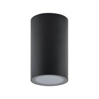 Deckenaufbauleuchte, Can IP44, 1x 7,5 W GU10, Schwarz,...