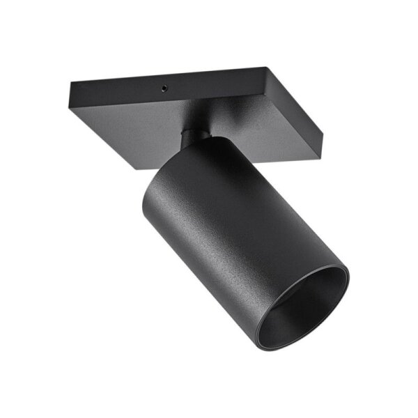 Deckenaufbauleuchte, Can Tilt Square, 1x 7,5 W GU10, Schwarz, 220-240 V/AC, 50 / 60 Hz, IP 20