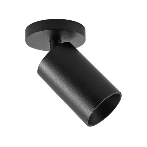 Deckenaufbauleuchte, Can Tilt Round, 1x 7,5 W GU10, Schwarz, 220-240 V/AC, 50 / 60 Hz, IP 20