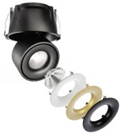 Einbaustrahler, Uni 2 Max Tilt, 24 W, 3000 K, Schwarz,...