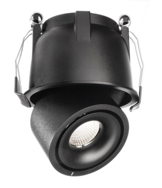 Einbaustrahler, Uni 2 Mini Tilt, 9 W, 3000 K, Schwarz, Stromkonstant, 18-19 V/DC, Bemessungsstrom: 5